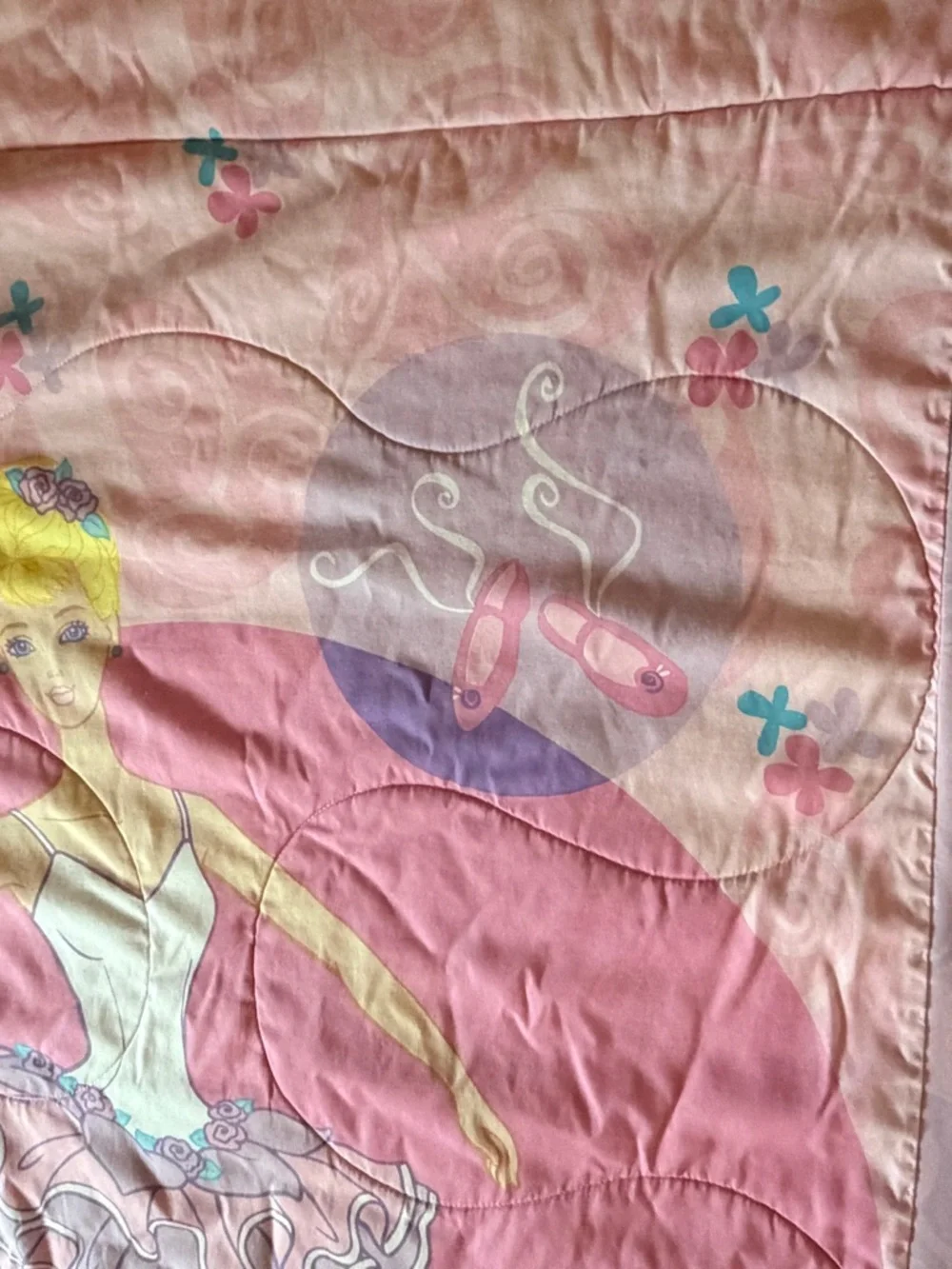 Vintage Barbie Ballerina Twin Comforter Bedding Sheet Pillowcase Ballet Y2K